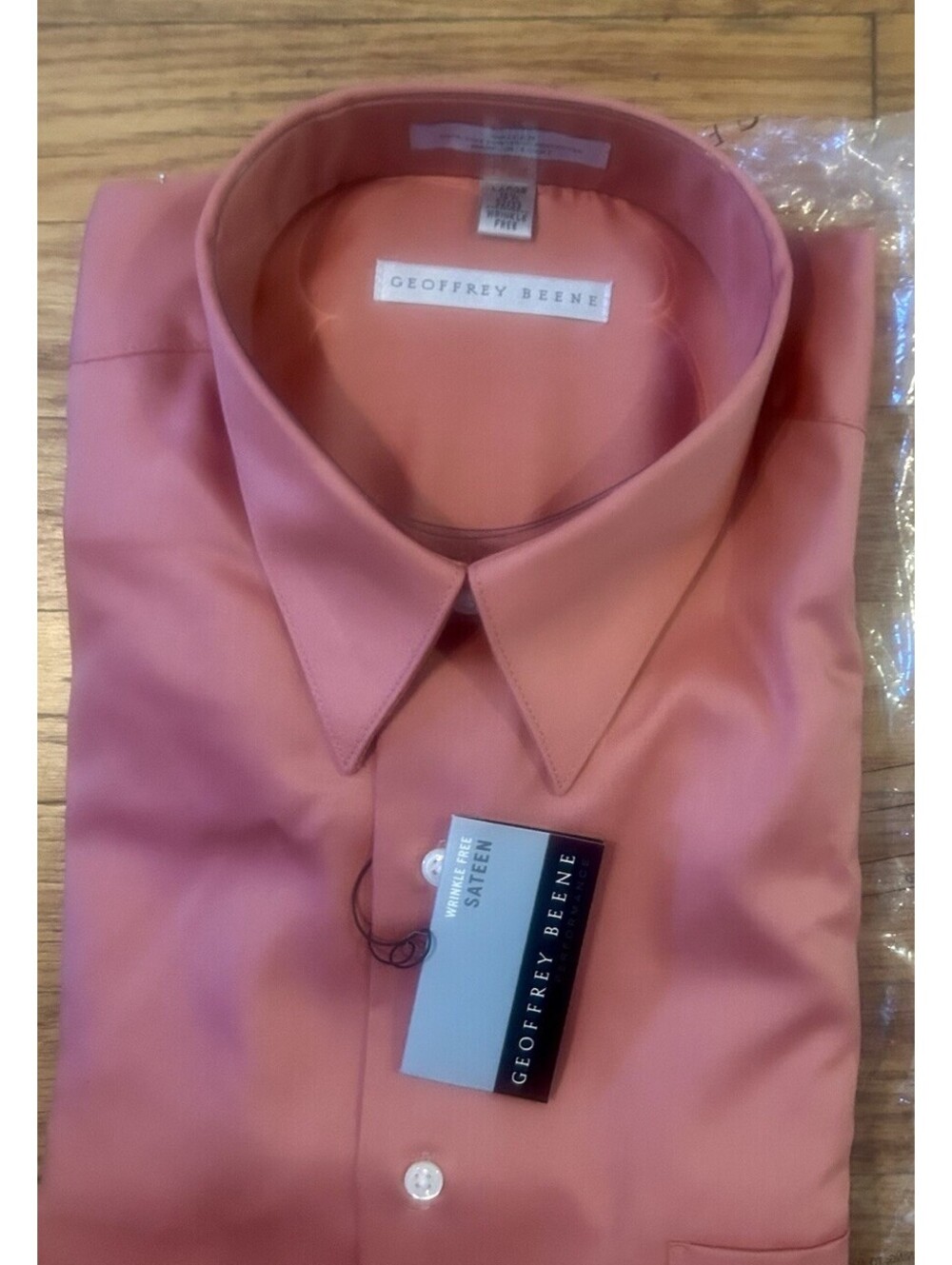 Geoffrey Beane Mens Button Down Sateen Dress Shirt - Sz. L 32/33
